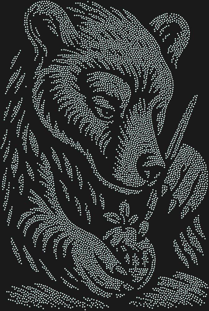 Трафарет Медведь рисует на клюкве — RHT_BEARPAINTING1_SS12_CRYSTAL_AB_DMC