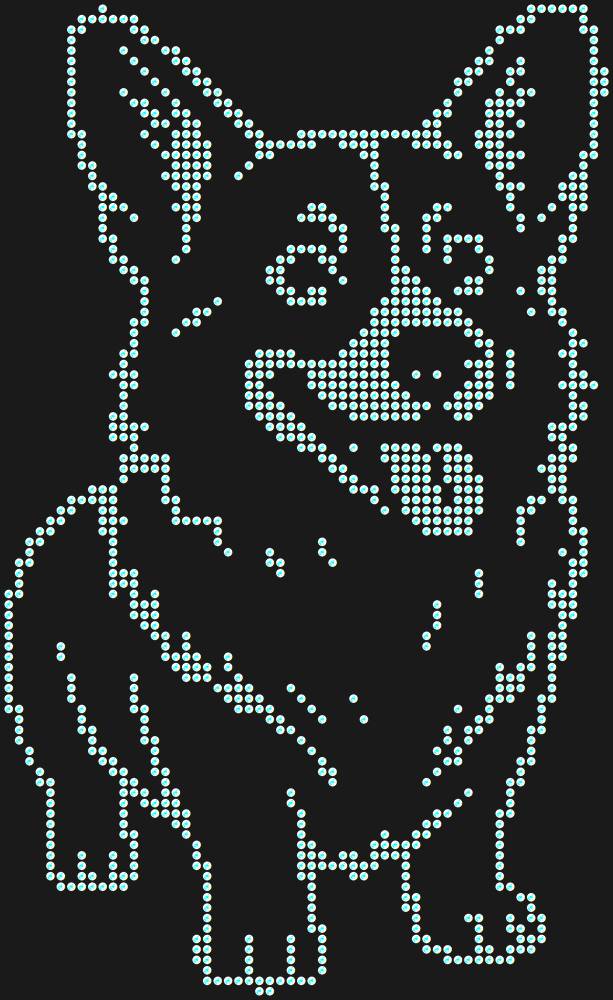 Трафарет Corgi — RHT_CORGI1_SS20_CRYSTAL_AB_DMC
