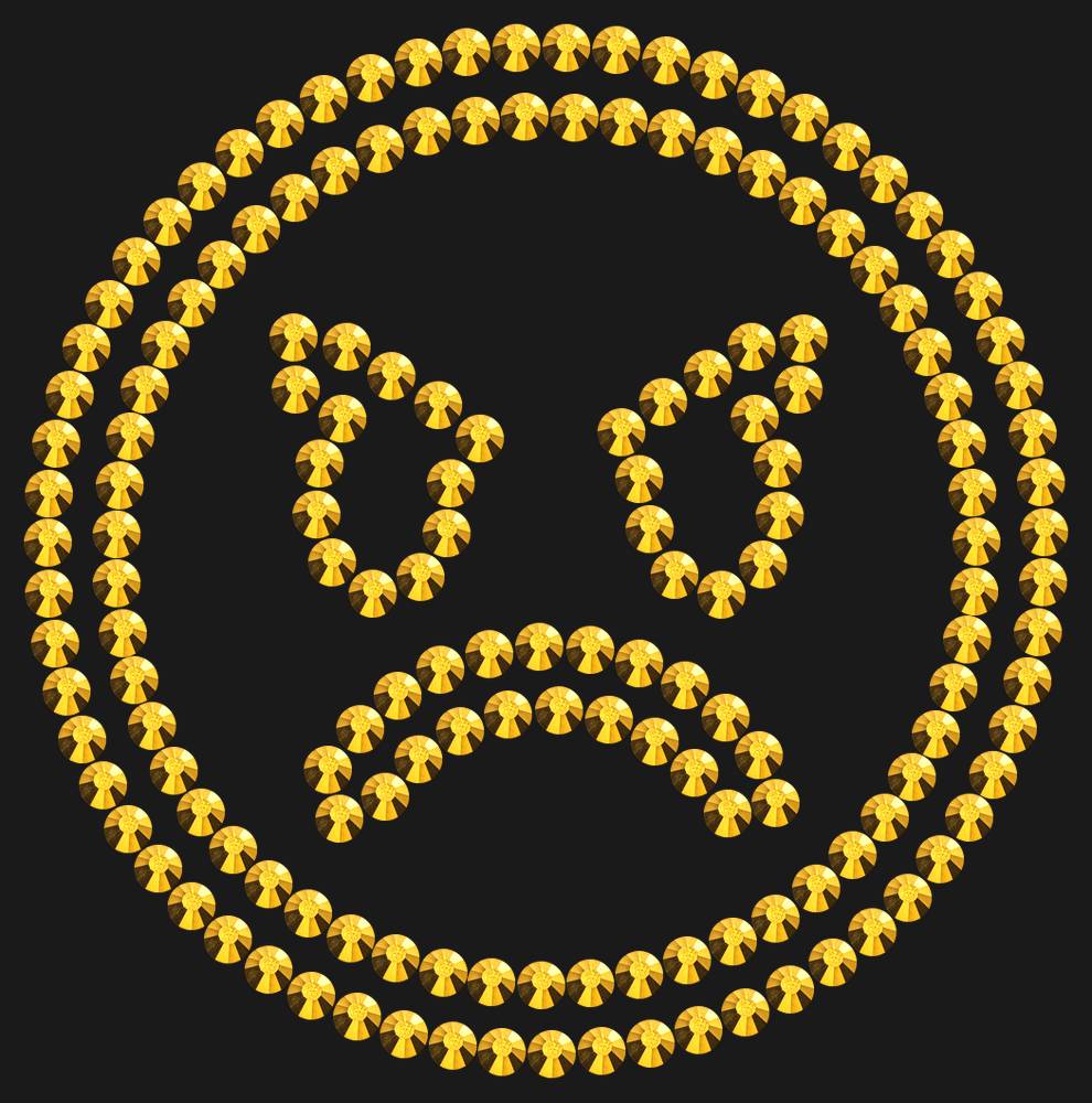 Трафарет Angry emoji — RHT_SMILE5_SS16_GOLD