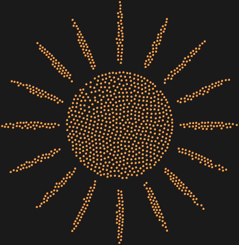 Трафарет Sun with rays — RHT_SUN1_SS16_RED_VOLCANO