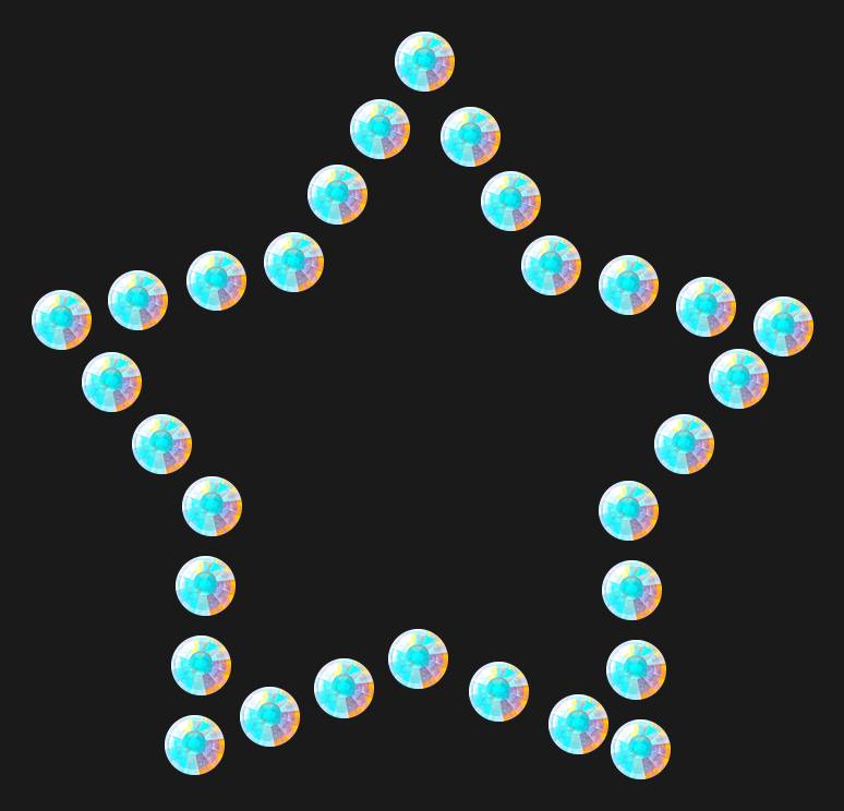 Трафарет Mini star contour — RHT_STAR4_SS20_CRYSTAL_AB_DMC