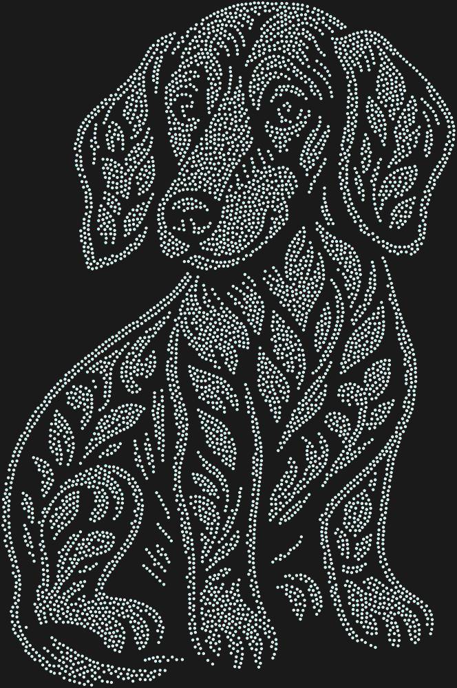 Трафарет Dachshund puppy — RHT_DACHSHUNDPUPPY1_SS16_CRYSTAL_AB_DMC
