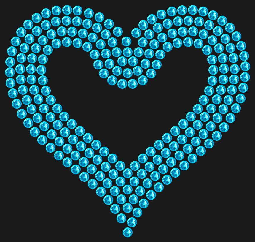 Трафарет Outline heart — RHT_HEART3_SS10_AQUAMARINE