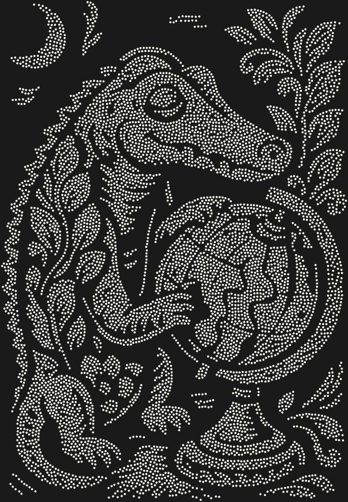 Трафарет Crocodile and the Old Globe — RHT_CROCODILEGLOBE1_SS10_CRYSTAL_AB