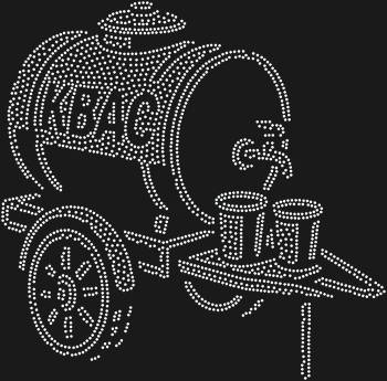 Stencil by numbers "Barrel with kvass". 2166 rhinestones. An idea for a vibrant decorative painting with a Russian flavor.