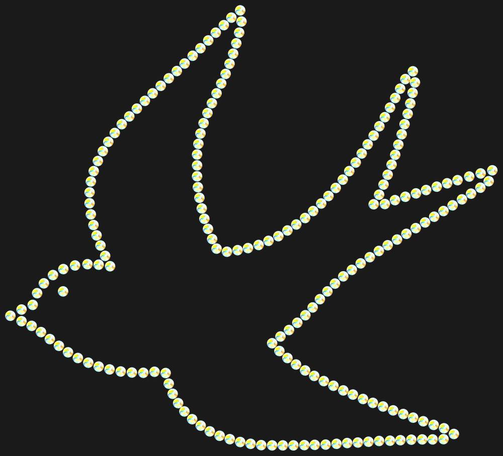 Трафарет Swallow — RHT_SWALLOW1_SS12_CRYSTAL_AB