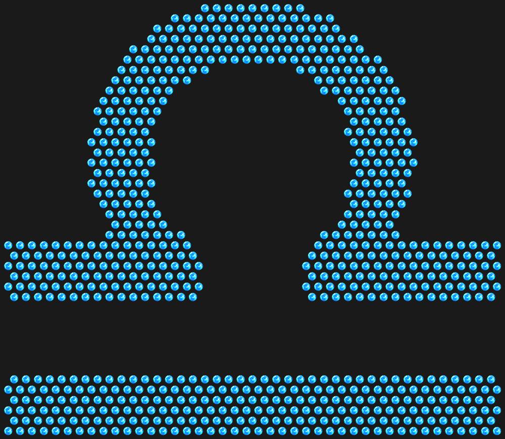 Трафарет Libra zodiac sign — RHT_ZODIACLIBRA1_SS10_LT_SAPPHIRE