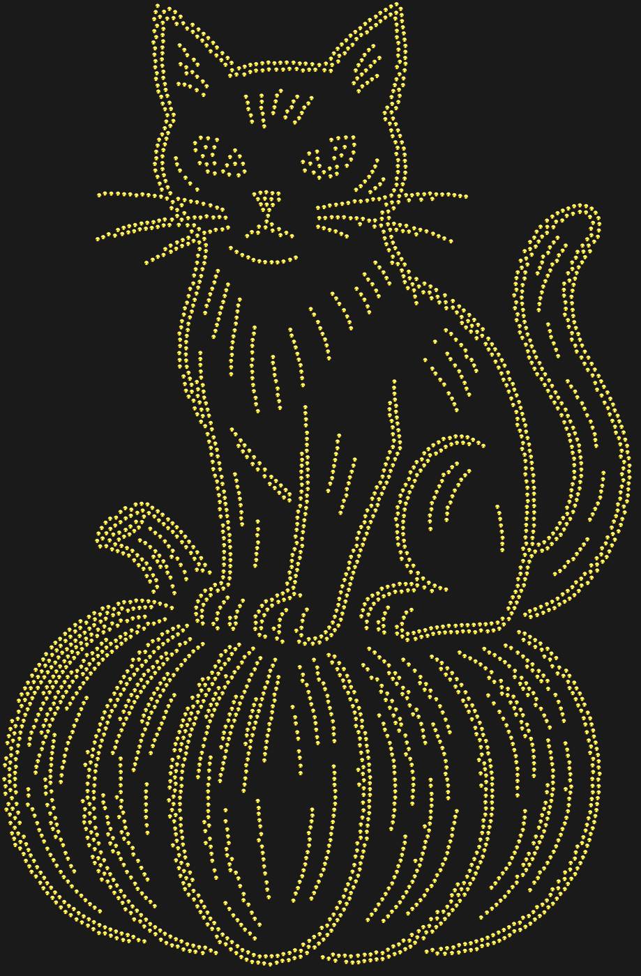 Трафарет Кошка на тыкве — CATPUMPKIN1