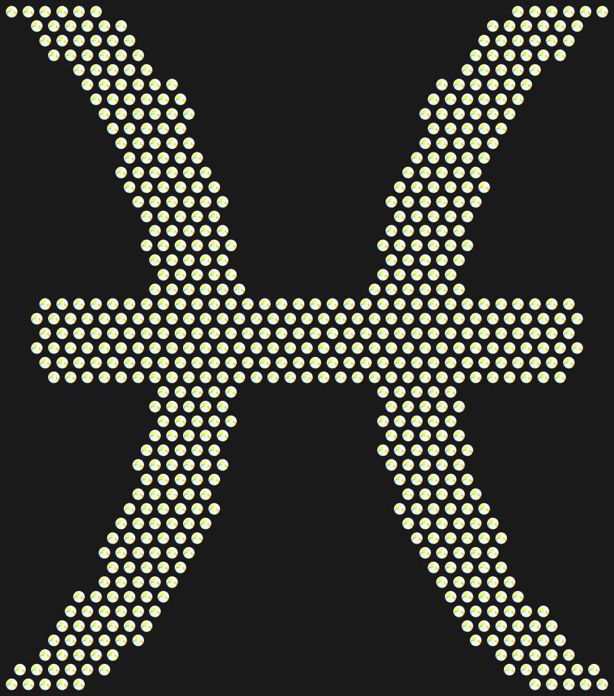 Трафарет Pisces zodiac sign — RHT_ZODIACPISCES1_SS10_CRYSTAL_AB