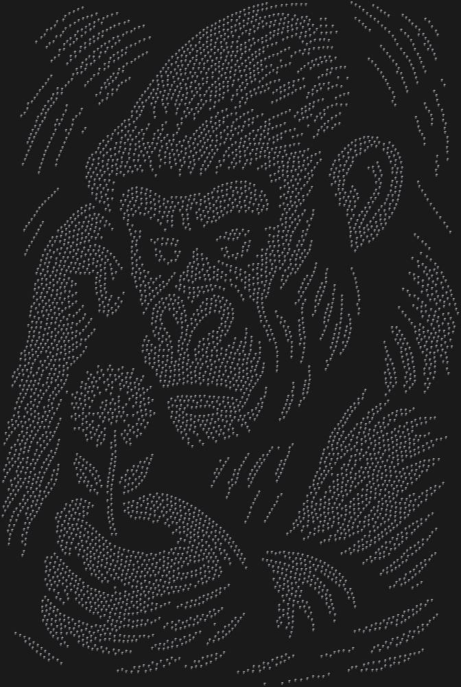 Трафарет Gorilla and flower — RHT_GORILLA1_SS12_JET_BLACK