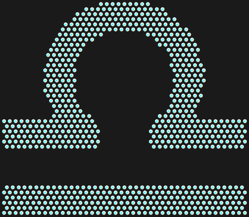 Трафарет Libra zodiac sign — RHT_ZODIACLIBRA1_SS6_CRYSTAL_AB_DMC