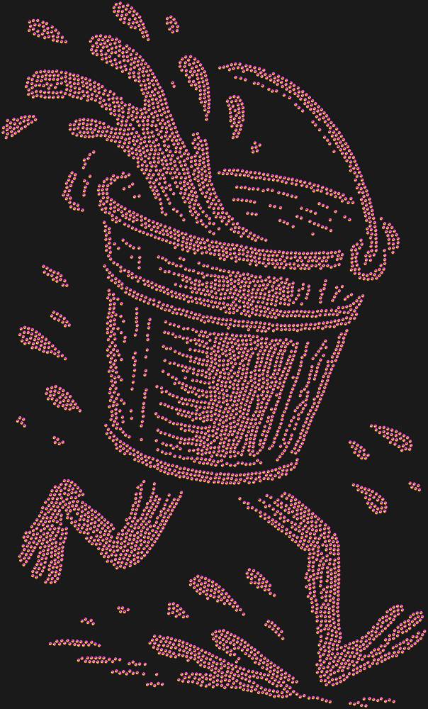 Трафарет Бегущее ведро — RHT_BUCKET1_SS10_RAINBOW