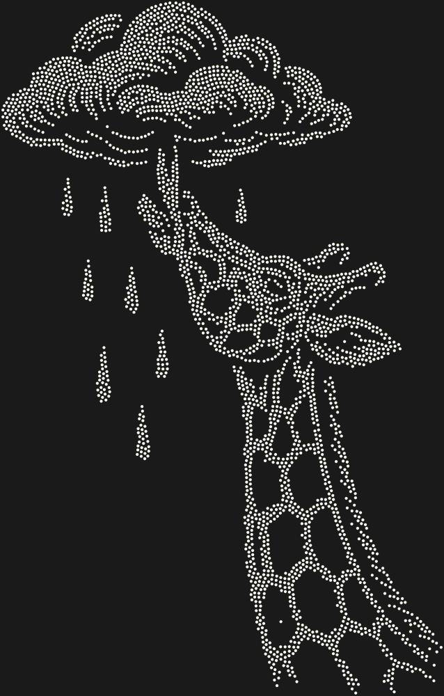 Трафарет Жираф, пьющий из облака — RHT_GIRAFFE1_SS12_CRYSTAL_AB