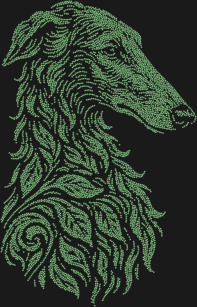 Трафарет Русская борзая — RHT_GREYHOUND1_SS16_LT_PERIDOT