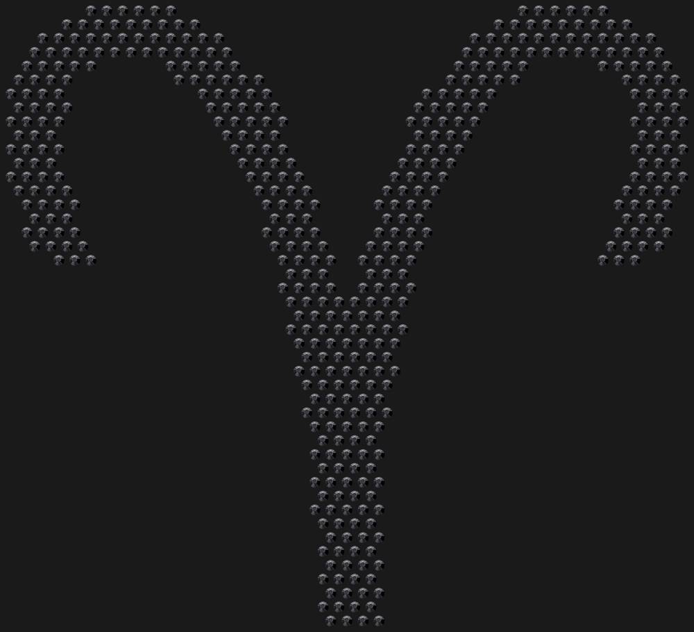 Трафарет Aries (Zodiac sign) — RHT_ZODIACARIES1_SS16_JET_BLACK