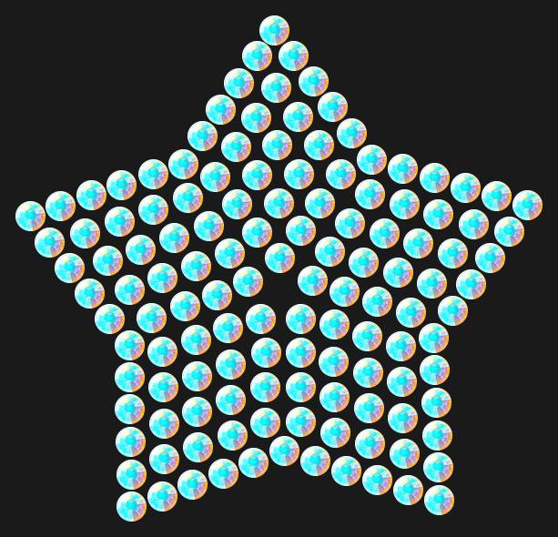 Трафарет Compact star — RHT_STAR2_SS10_CRYSTAL_AB_DMC