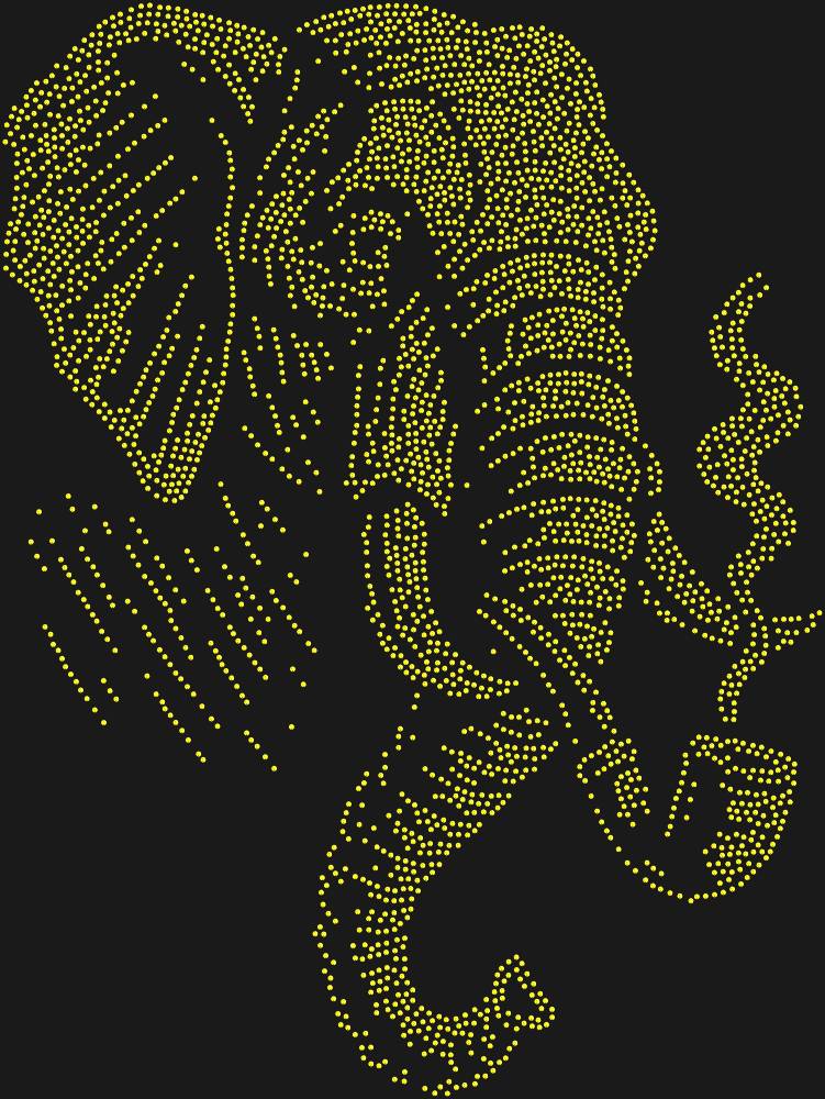 Трафарет Слон с трубкой — RHT_ELEPHANT2_SS16_OLIVE