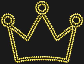 "Crown" rhinestone template. 324 rhinestones. A bright touch for clothing or an accessory, to declare your strength, taste, and right to the crown every day.