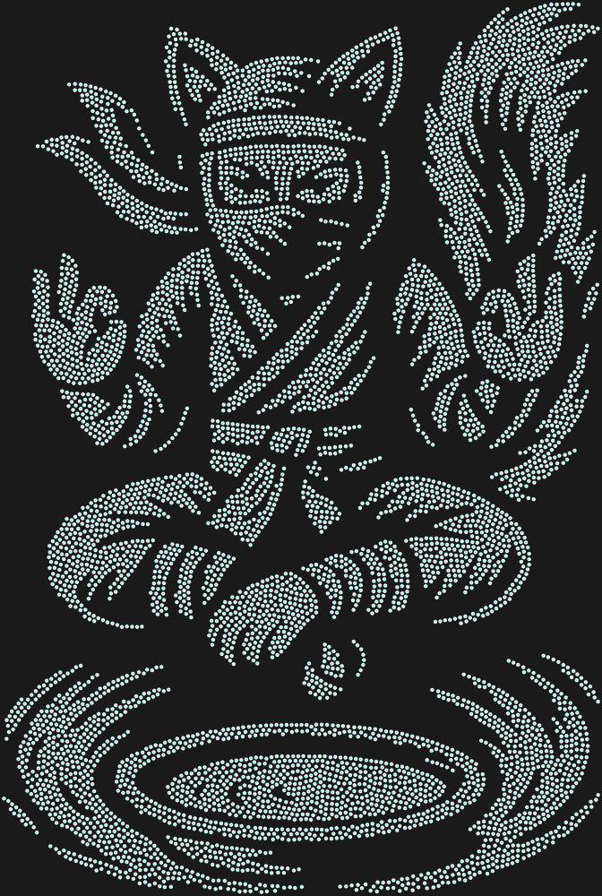 Трафарет Ninja cat — RHT_CATNINJA1_SS20_CRYSTAL_AB_DMC