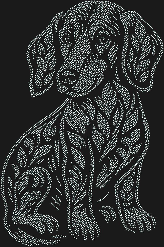 Трафарет Dachshund puppy — RHT_DACHSHUNDPUPPY1_SS6_CRYSTAL_AB_DMC