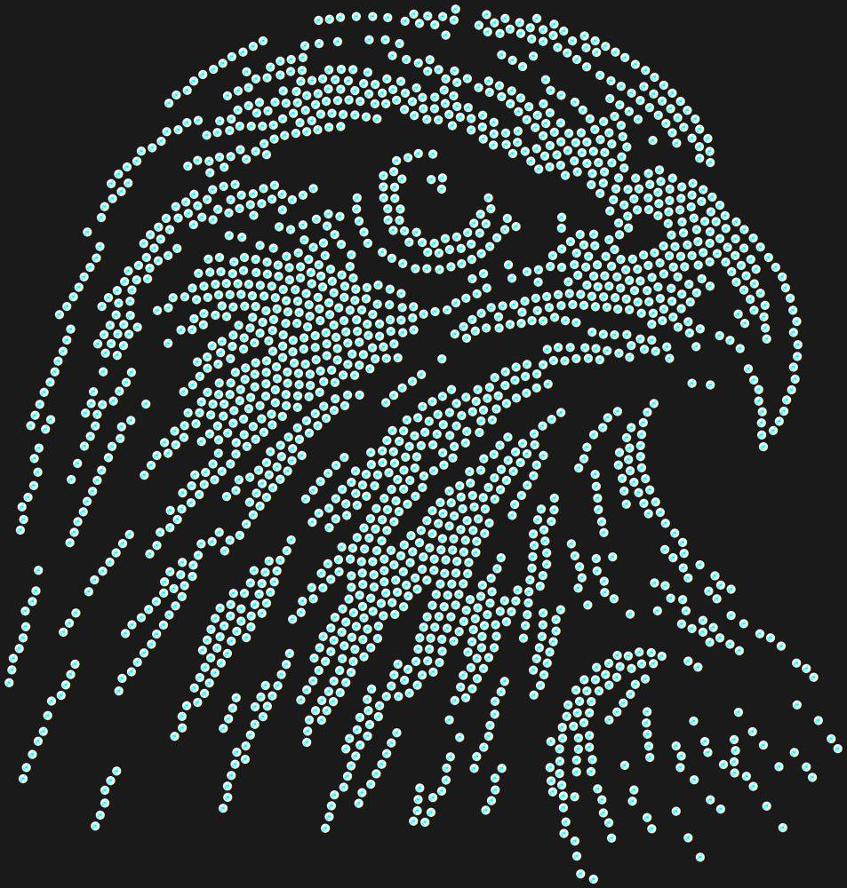 Трафарет Ястреб — RHT_HAWK1_SS10_CRYSTAL_AB_DMC