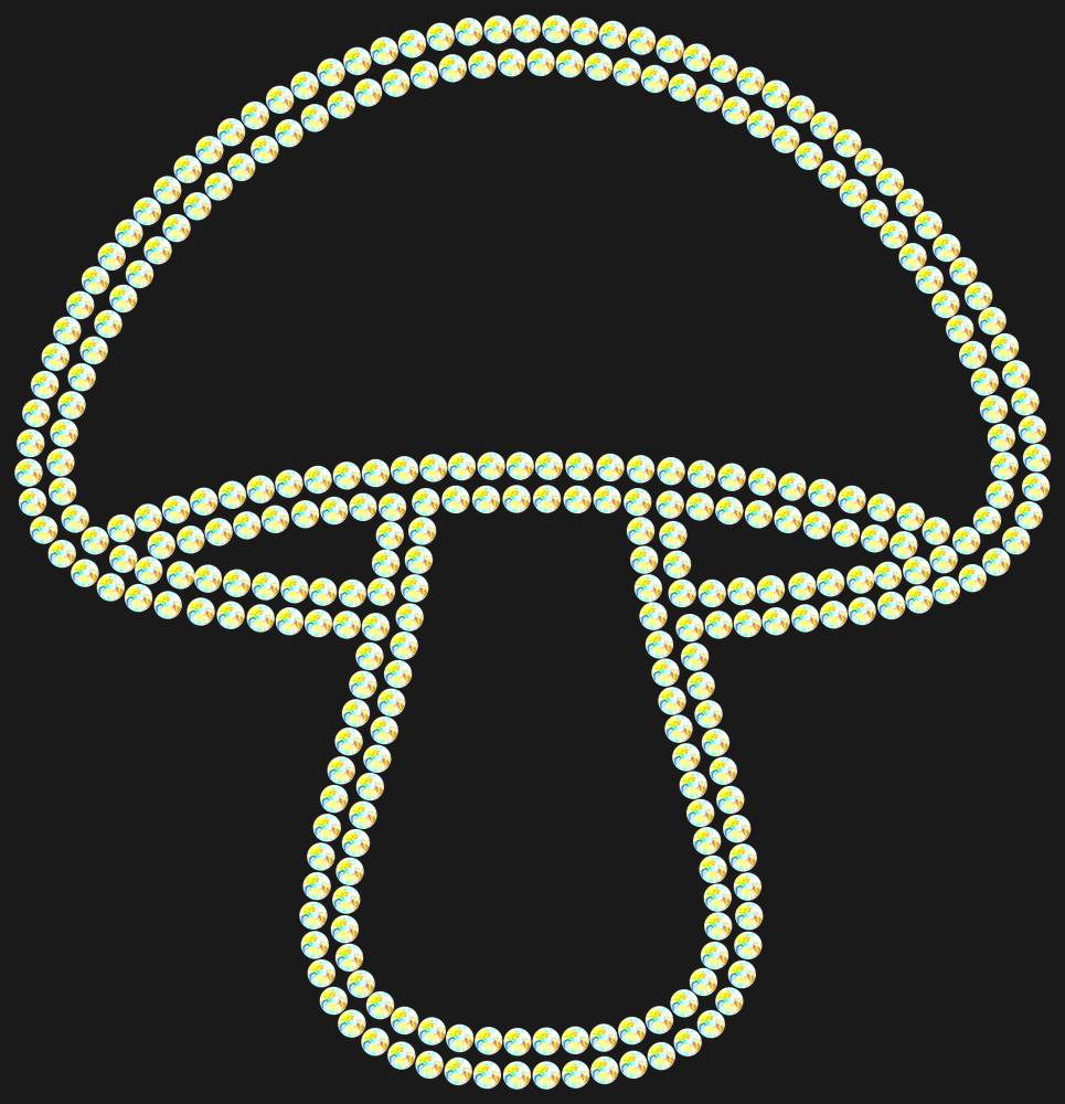 Трафарет Mushroom — RHT_MUSHROOM1_SS20_CRYSTAL_AB