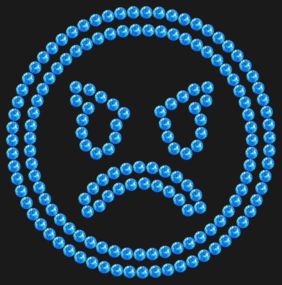 Трафарет Angry emoji — RHT_SMILE5_SS16_LT_SAPPHIRE