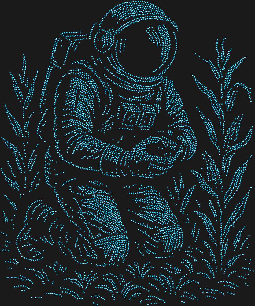 Трафарет Астронавт-фермер — RHT_ASTRONAUT1_SS10_SAPPHIRE
