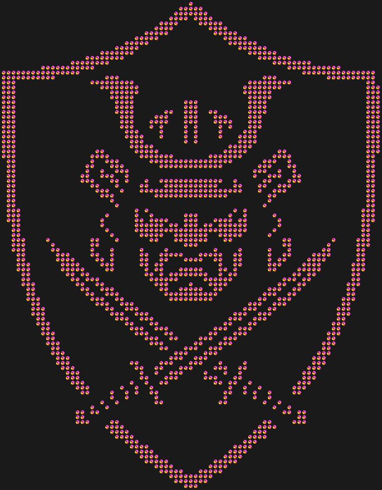 Трафарет Samurai shield — RHT_SAMURAI1_SS16_RAINBOW