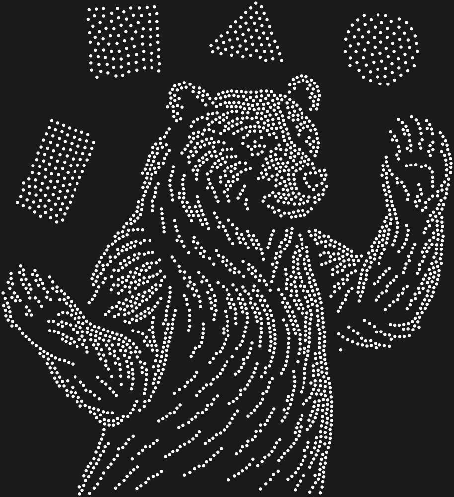 Трафарет Жонглирующий медведь — RHT_BEAR3_SS20_CRYSTAL_CLEAR