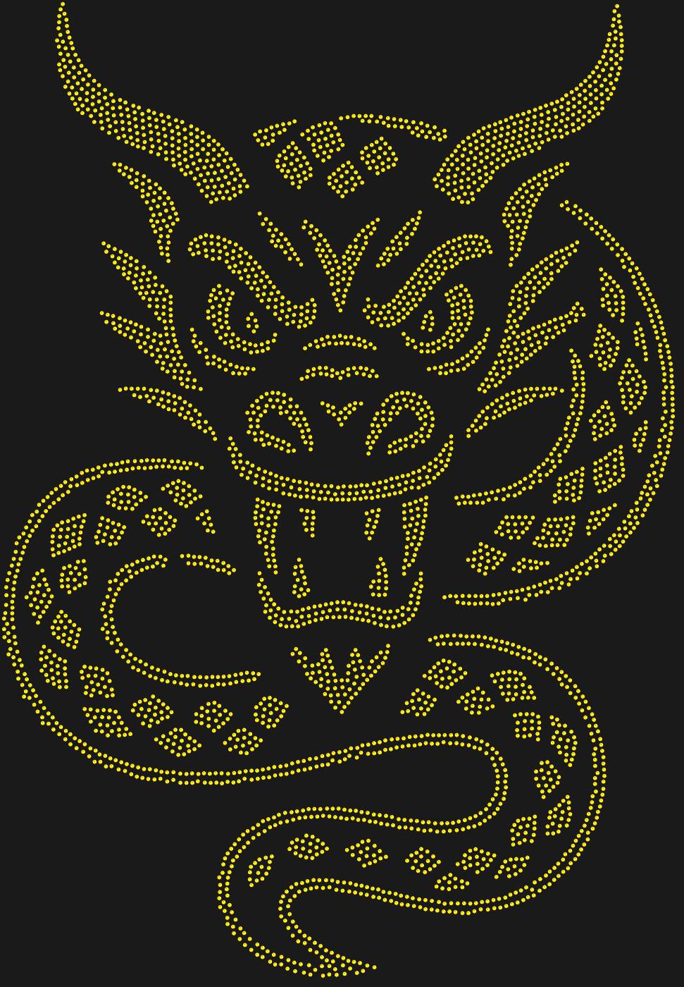 Трафарет Маска Змея-Дракон - Азия — DRAGONMASK3