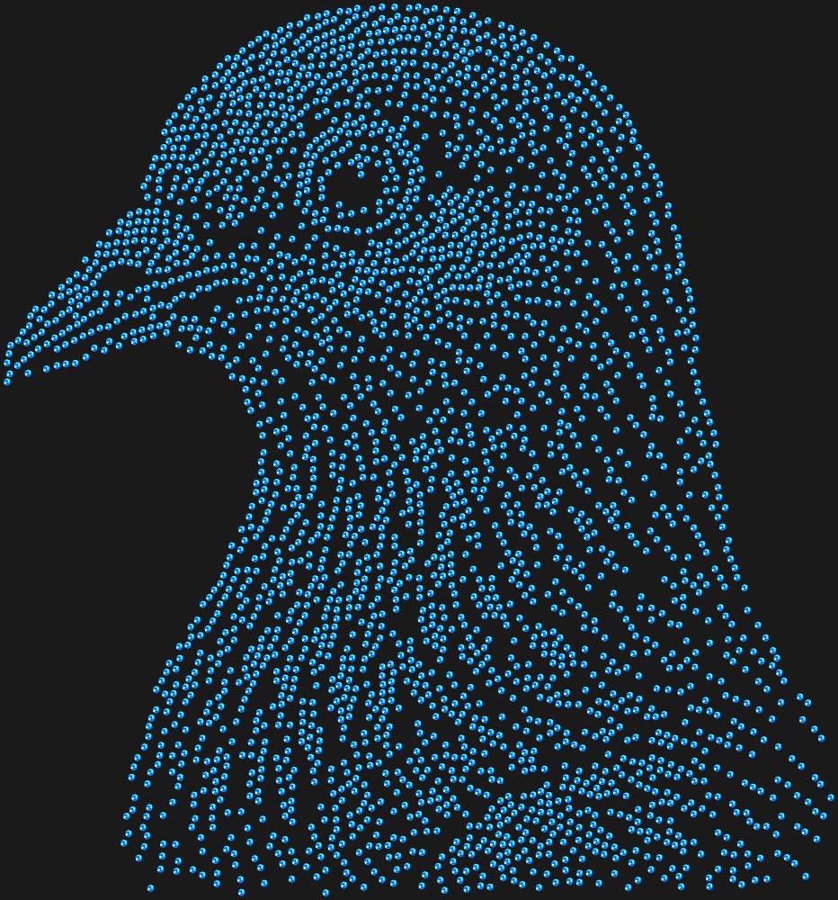 Трафарет Голубь — RHT_PIGEON1_SS10_SAPPHIRE