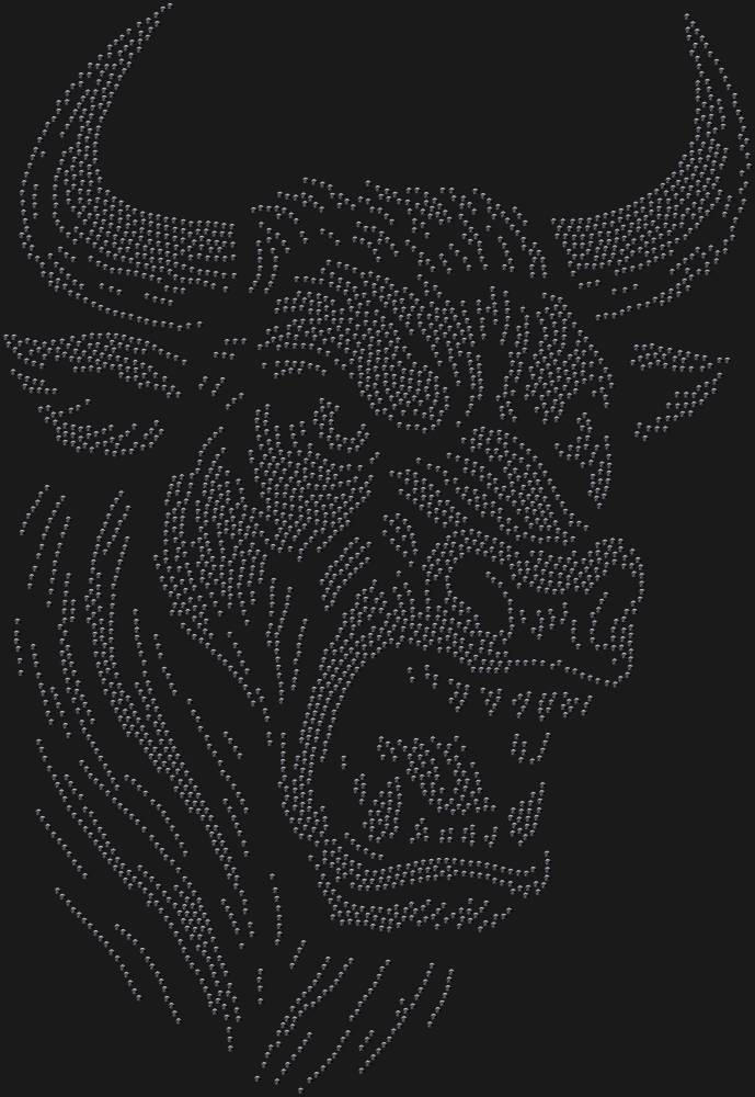 Трафарет Разъяренный бык — RHT_BULL2_SS10_JET_BLACK