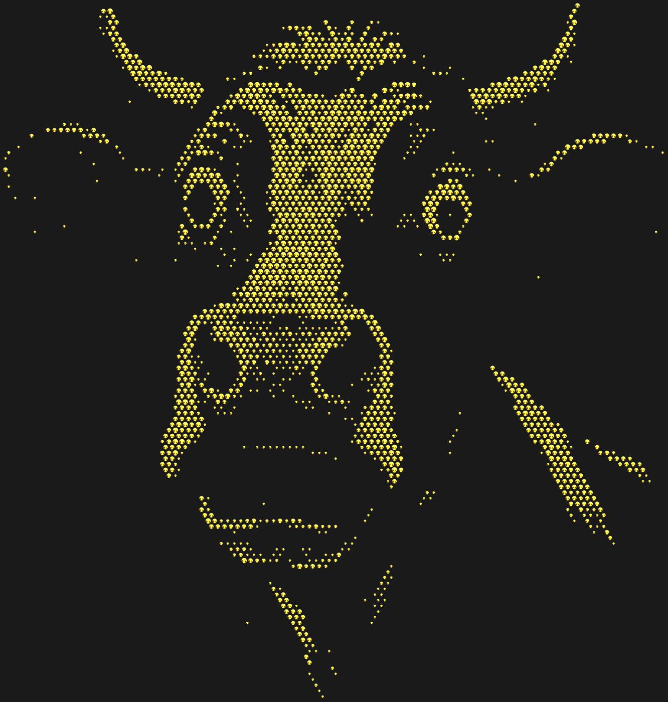 Трафарет Удивленная корова — COW1