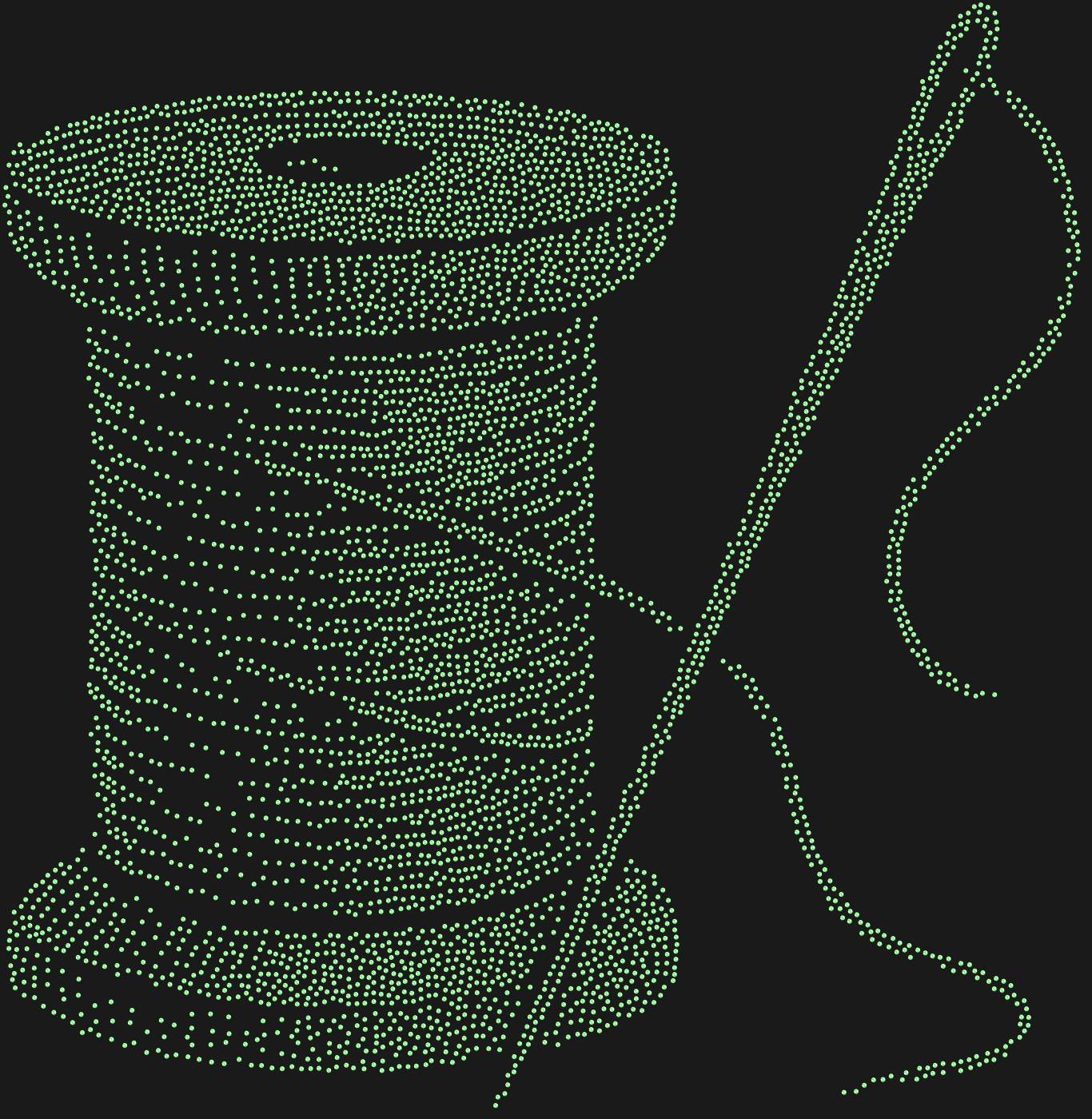 Трафарет Катушка ниток с иголкой — SPOOLNEEDLE1