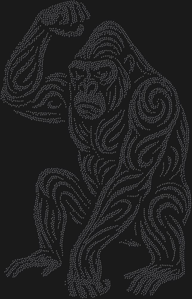 Трафарет Горилла — RHT_MONKEY4_SS10_JET_BLACK