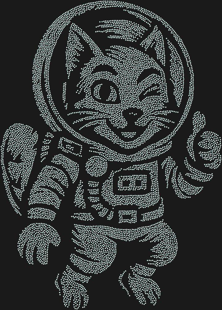 Трафарет A cat in space — RHT_CATSPACE1_SS10_CRYSTAL_AB_DMC