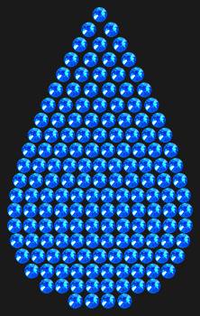 Pattern by numbers "Classic Drop". 158 crystals. The clean and understated silhouette of a drop adds a touch of style to things, and with it — a sense of calm and confidence.