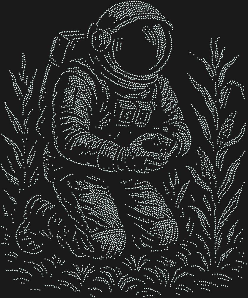 Трафарет Астронавт-фермер — RHT_ASTRONAUT1_SS6_CRYSTAL_AB_DMC