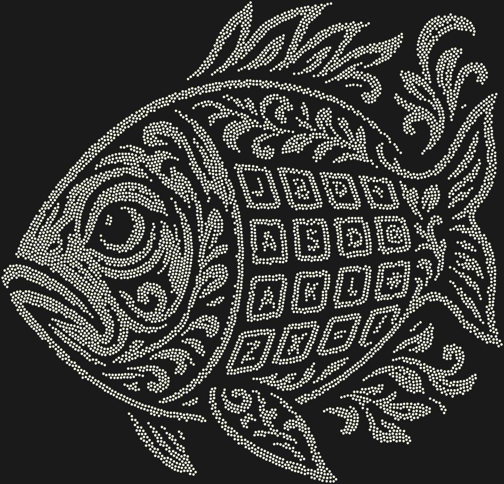 Трафарет Рыба Клава — RHT_FISHKEYB1_SS20_CRYSTAL_AB
