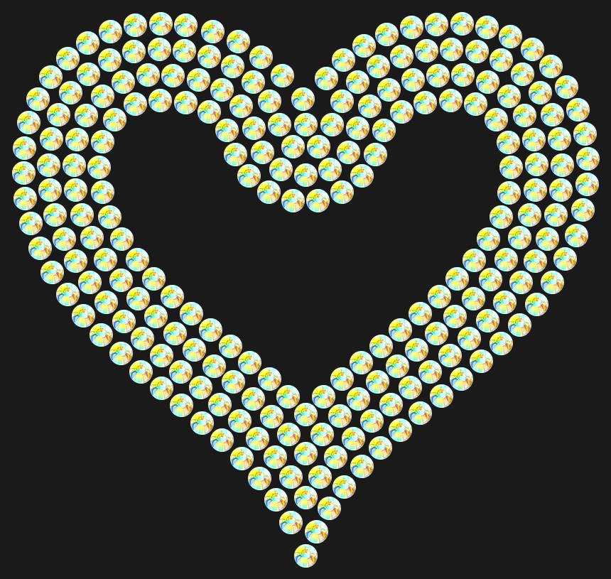 Трафарет Outline heart — RHT_HEART3_SS10_CRYSTAL_AB