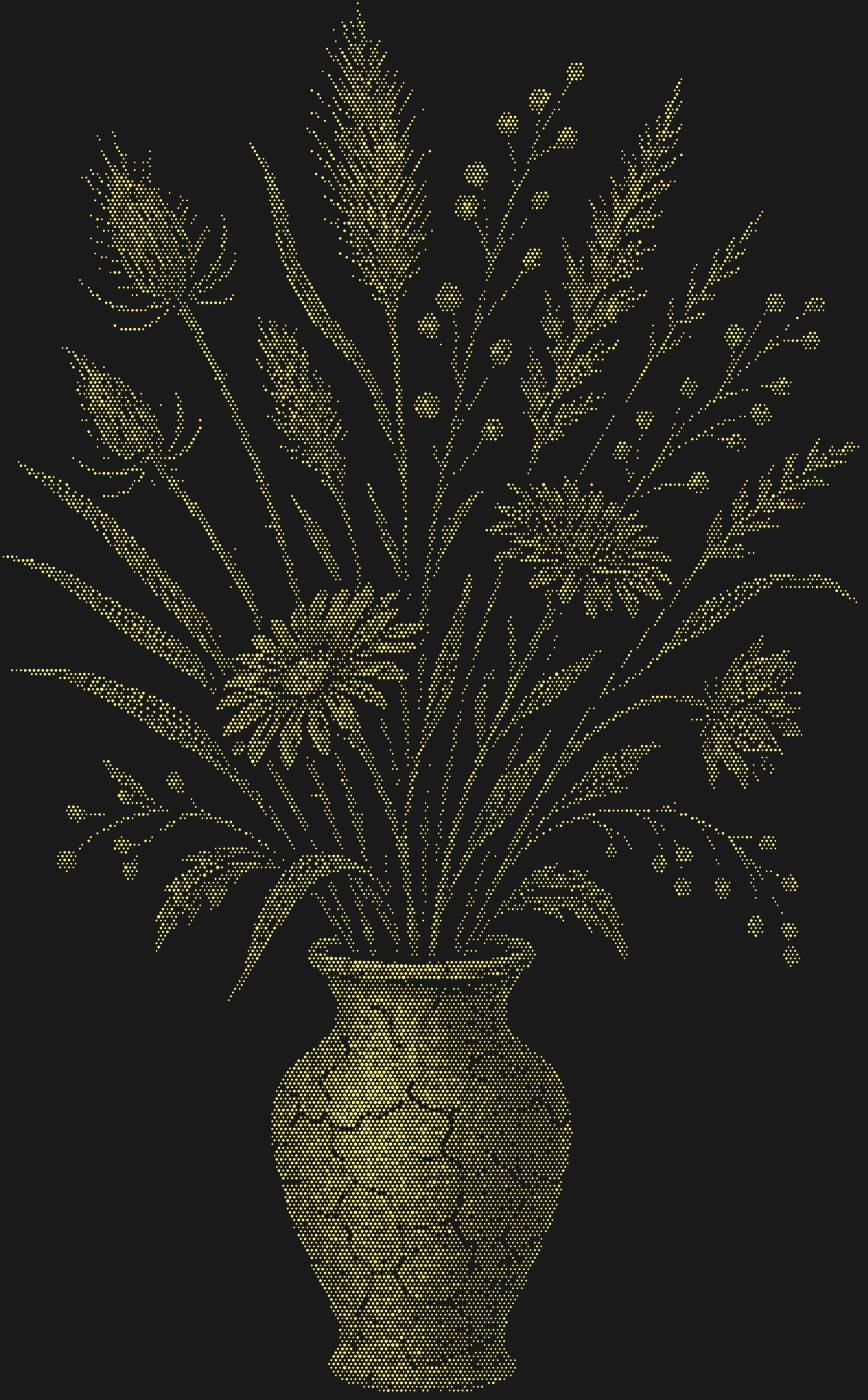 Трафарет Букет в фактурной вазе — BOUQUETVASE1