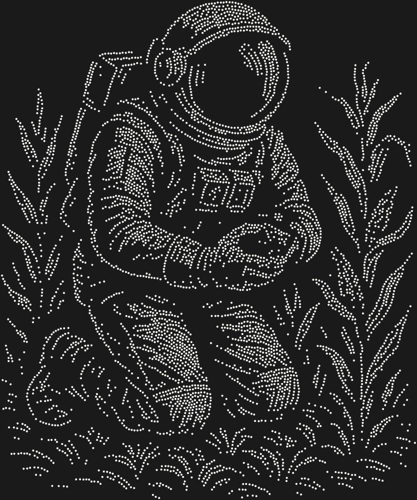 Трафарет Астронавт-фермер — RHT_ASTRONAUT1_SS10_CRYSTAL_AB