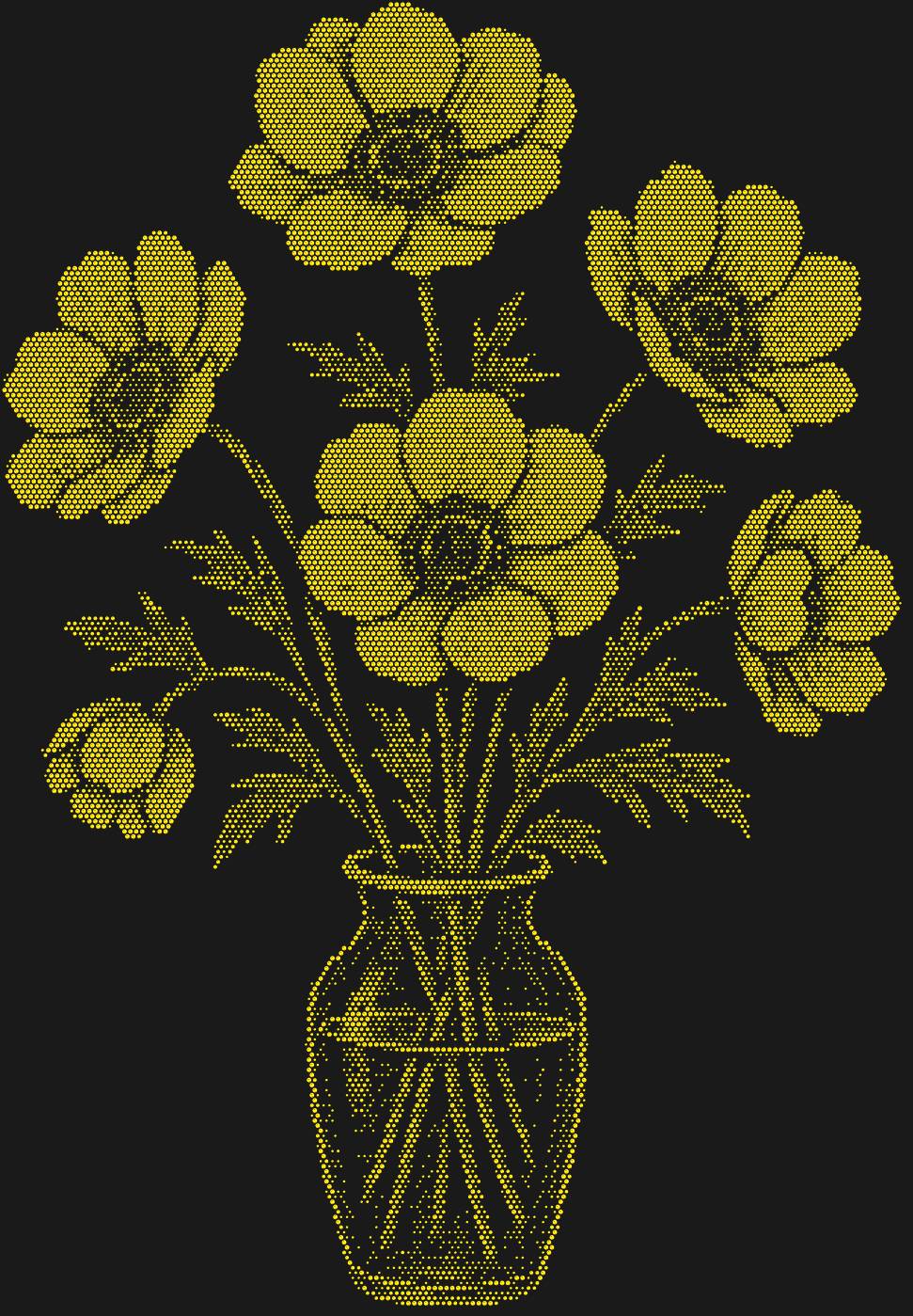 Трафарет Букет из анемонов — ANEMONEBOUQUET1