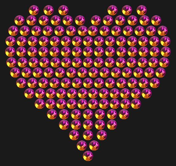 Трафарет Compact heart — RHT_HEART5_SS10_RAINBOW