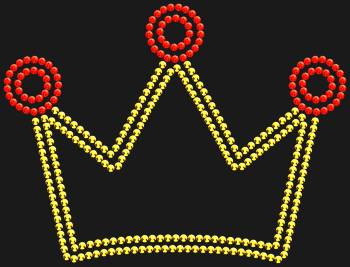Paint-by-numbers kit "Colorful Crown." 324 rhinestones. A royal silhouette with scarlet peaks - for those who choose brightness, individuality, and style with character.