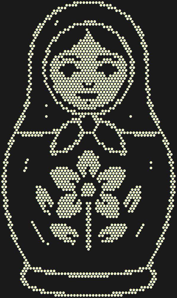 Трафарет Matryoshka doll — RHT_MATRYOSHKA1_SS10_CRYSTAL_AB