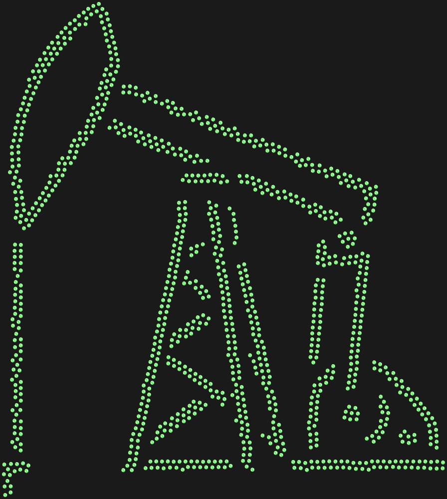 Трафарет Oil rig — RHT_OIL1_SS16_LT_PERIDOT