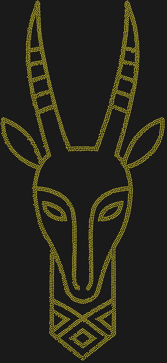 Трафарет Маска Антилопа племени Бамана — ANTELOPEBAMANA1