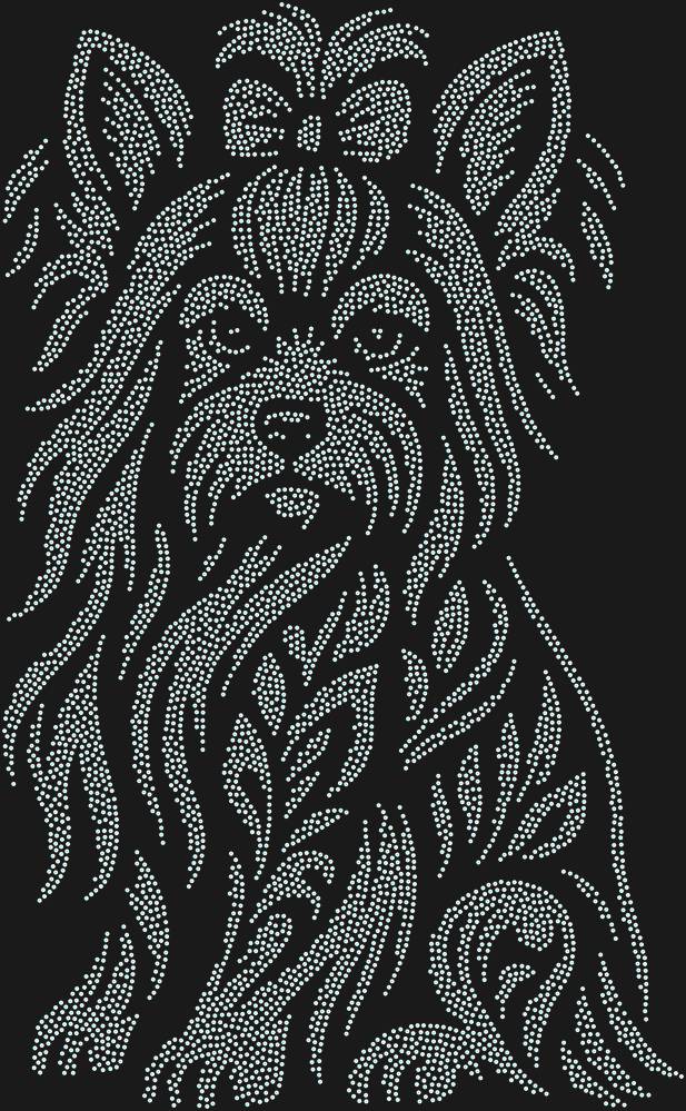 Трафарет Йоркширский терьер — RHT_YORKSHIRETERRIER1_SS20_CRYSTAL_AB_DMC